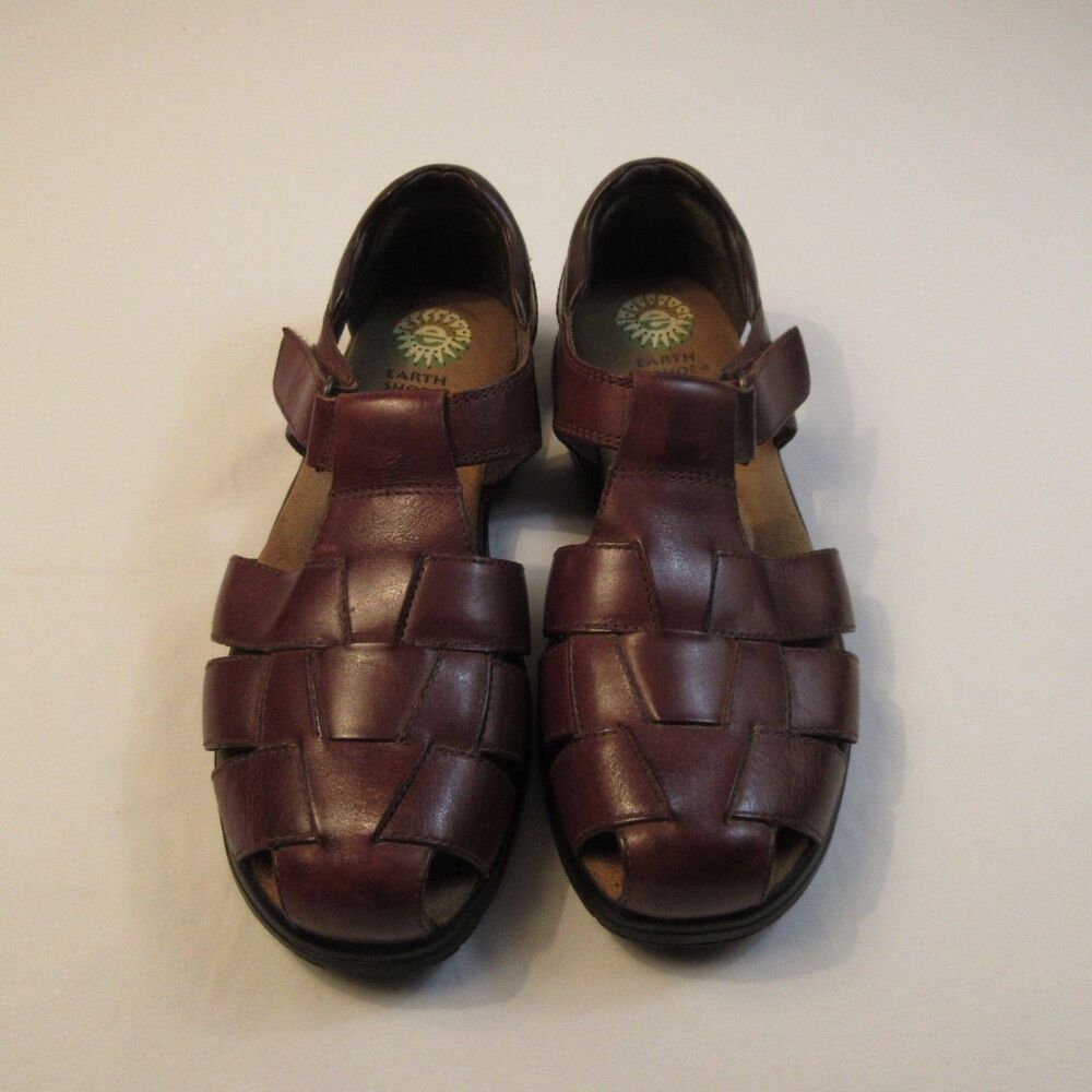 Women's Comfort First EARTH SHOE Gelron 2000 Leather Velcro Strap US Size 9.5 W - Picture 7 of 8